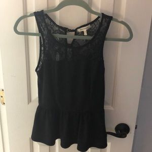 Black Peplum Tank